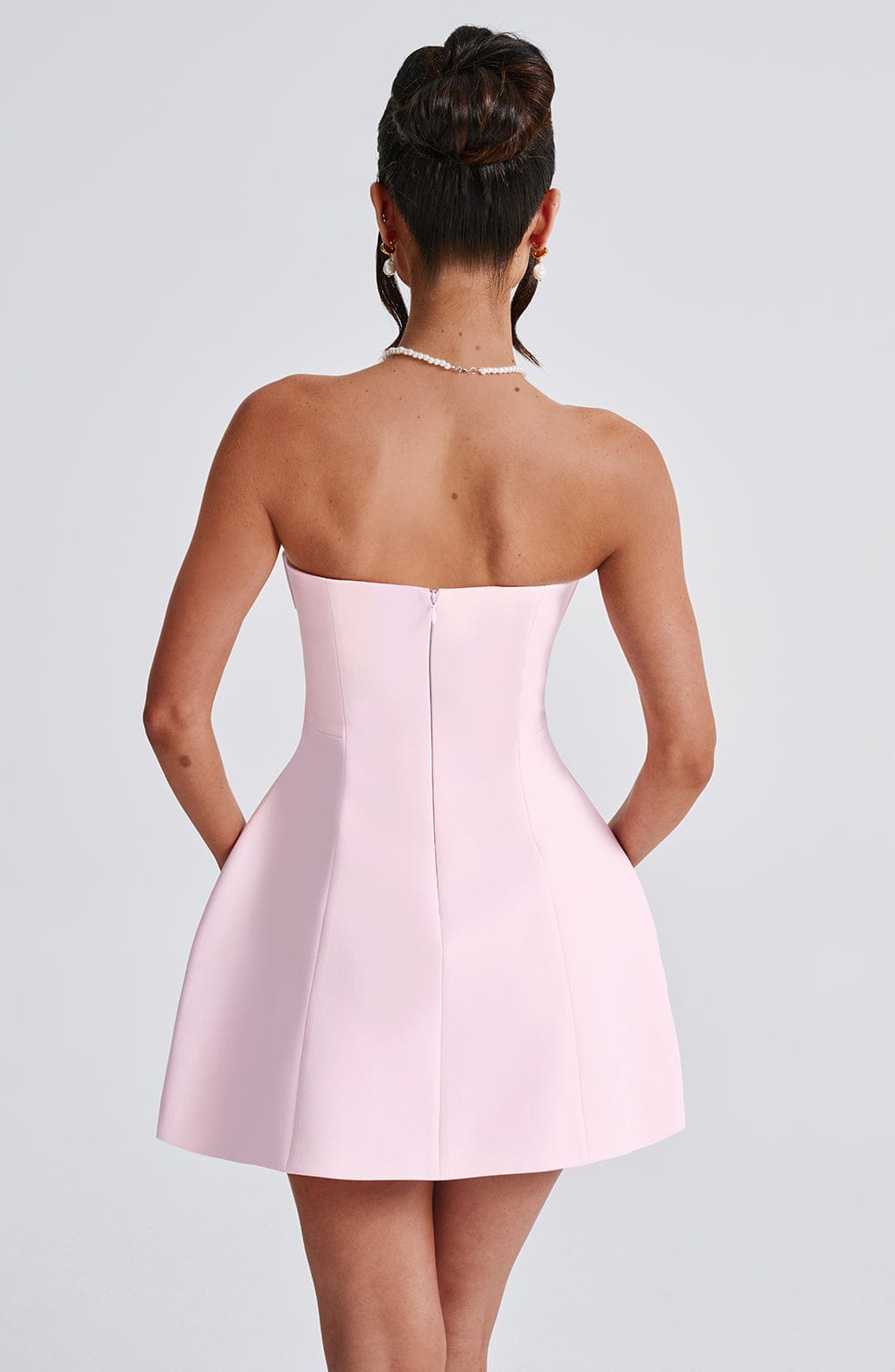 Asha Silk Mini Dress in Wine Blush 2