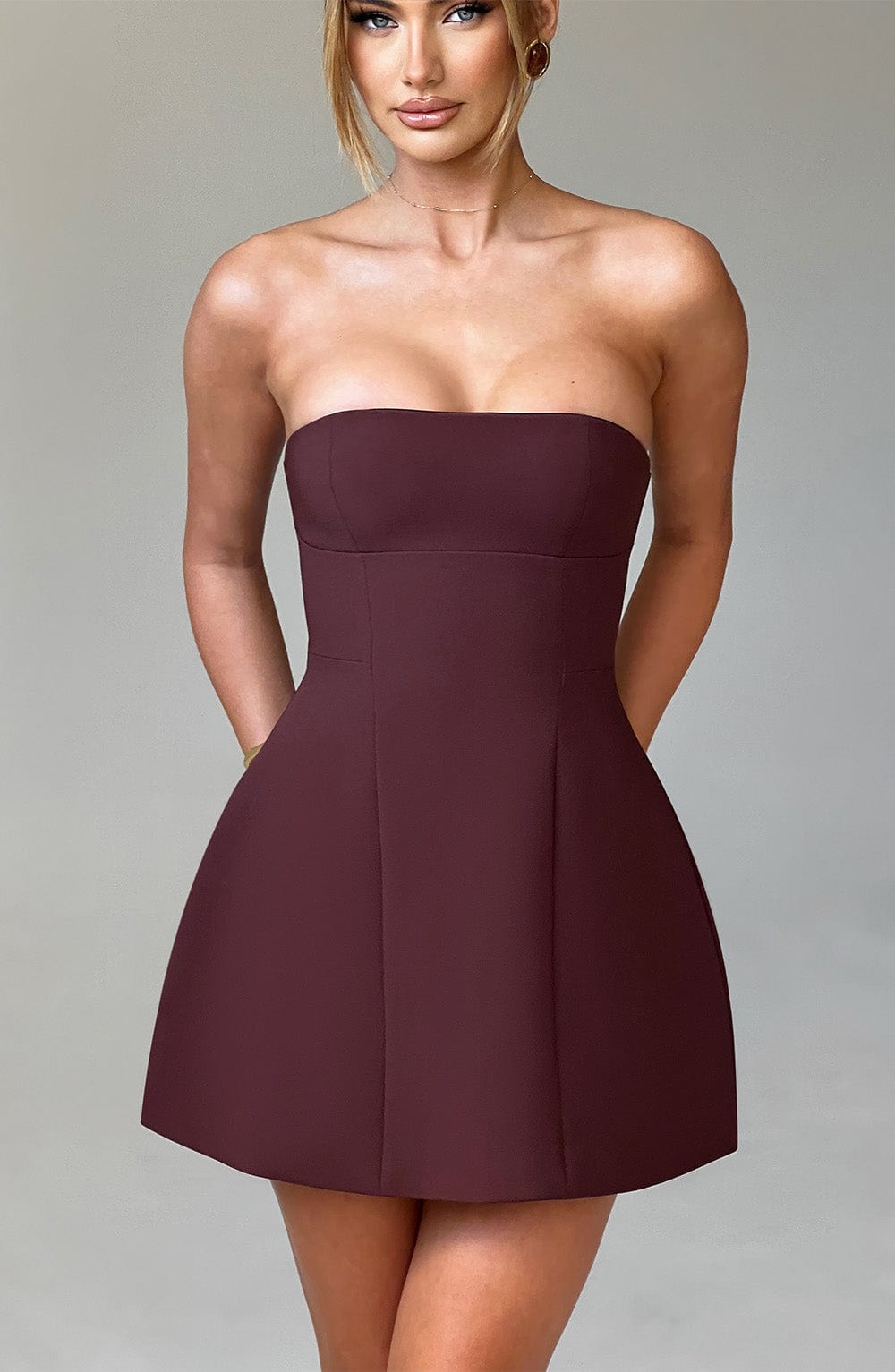 Asha Crepe Mini Dress in Black Black 41