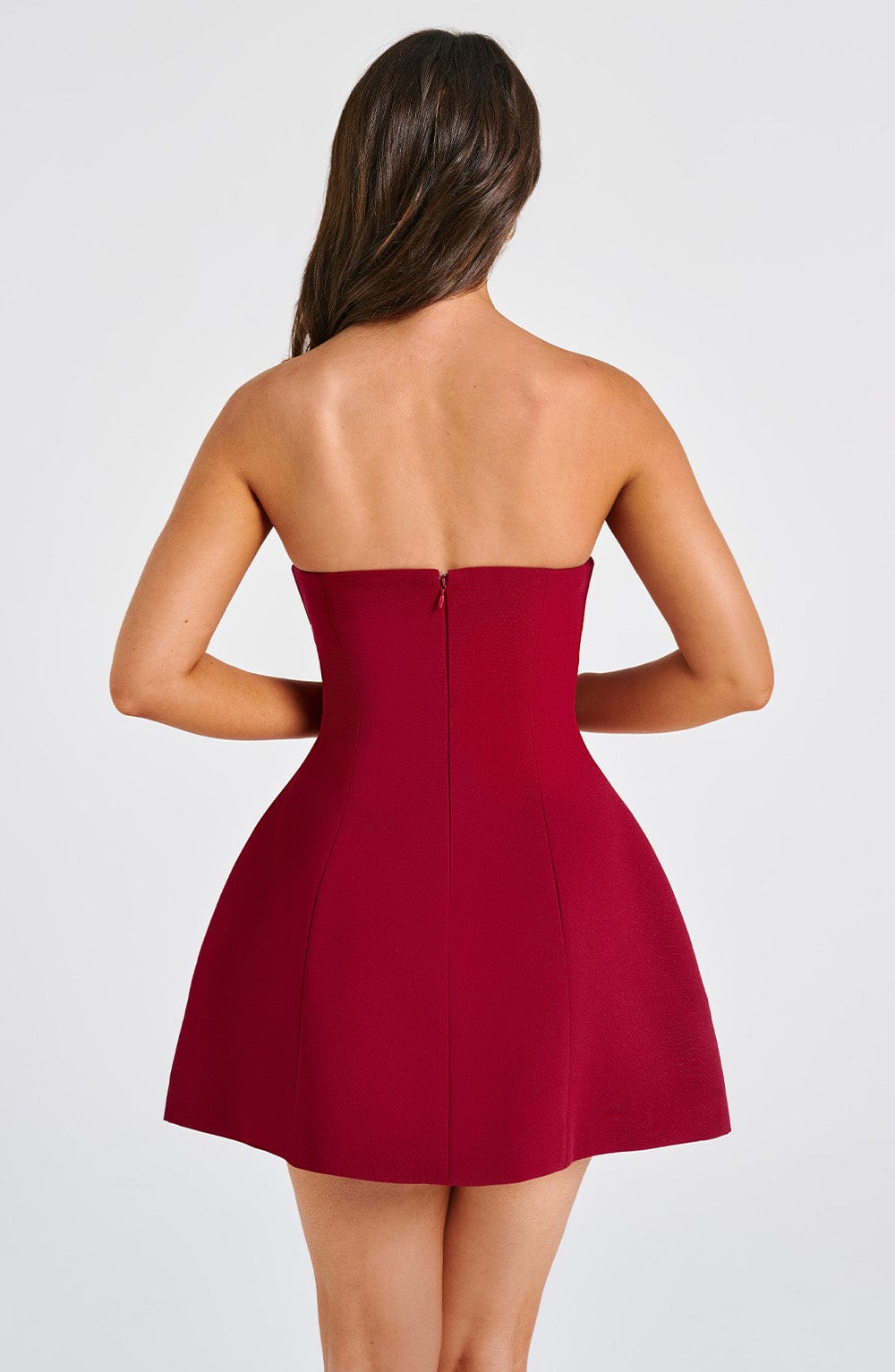 Asha Crepe Mini Dress in Black Black 19