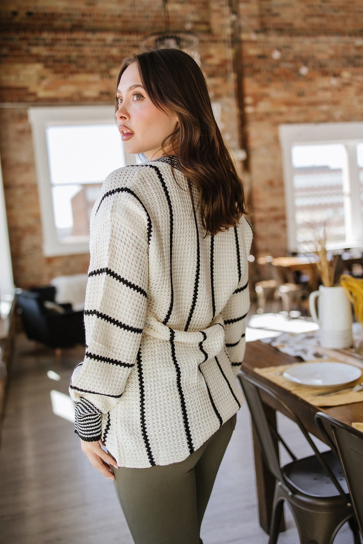 Ayden V-Neck Sweater Dress Multi 4