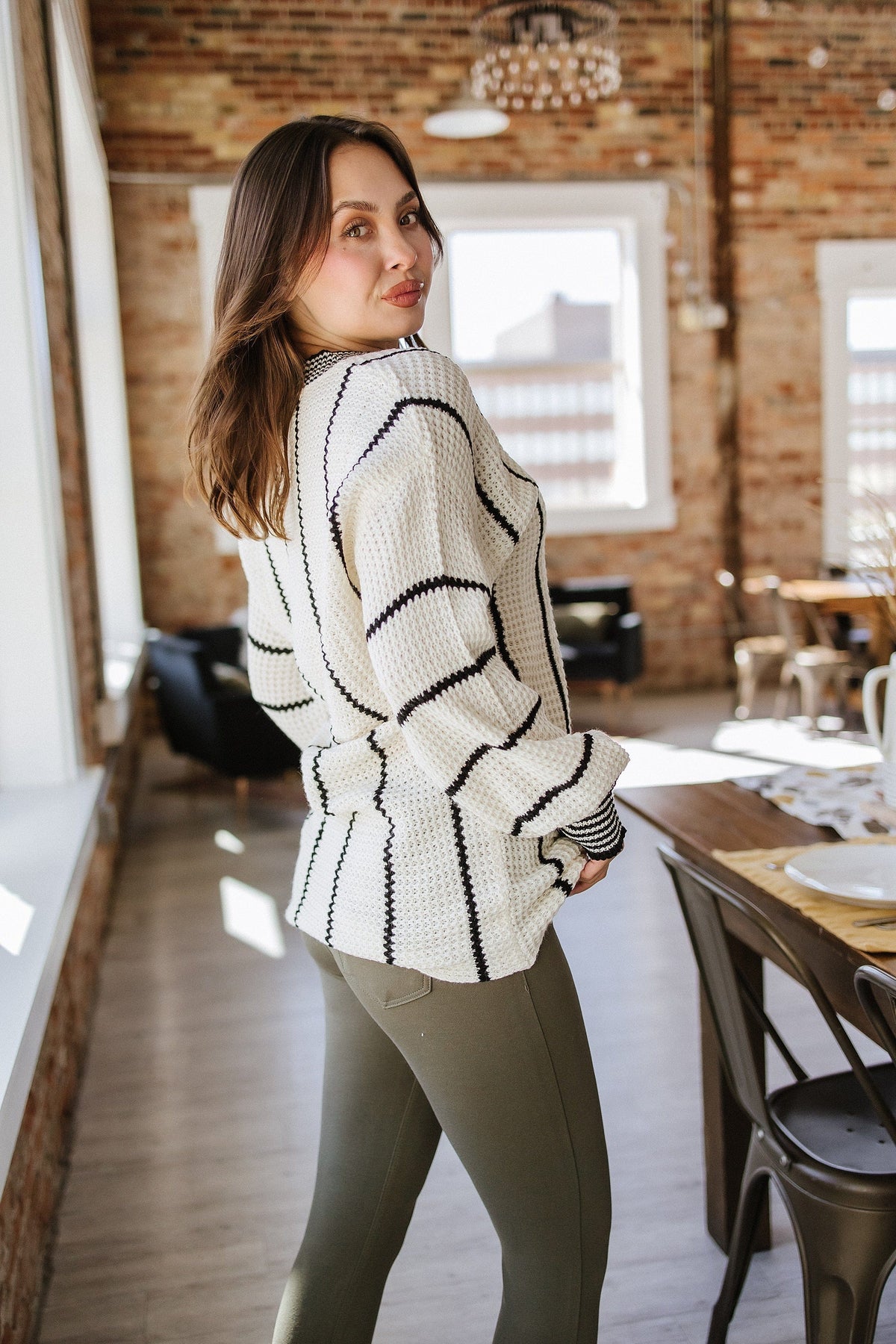 Ayden V-Neck Sweater Dress Multi 3