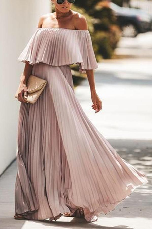Arabella Ruffle Tiered Maxi Dress Rose red 8