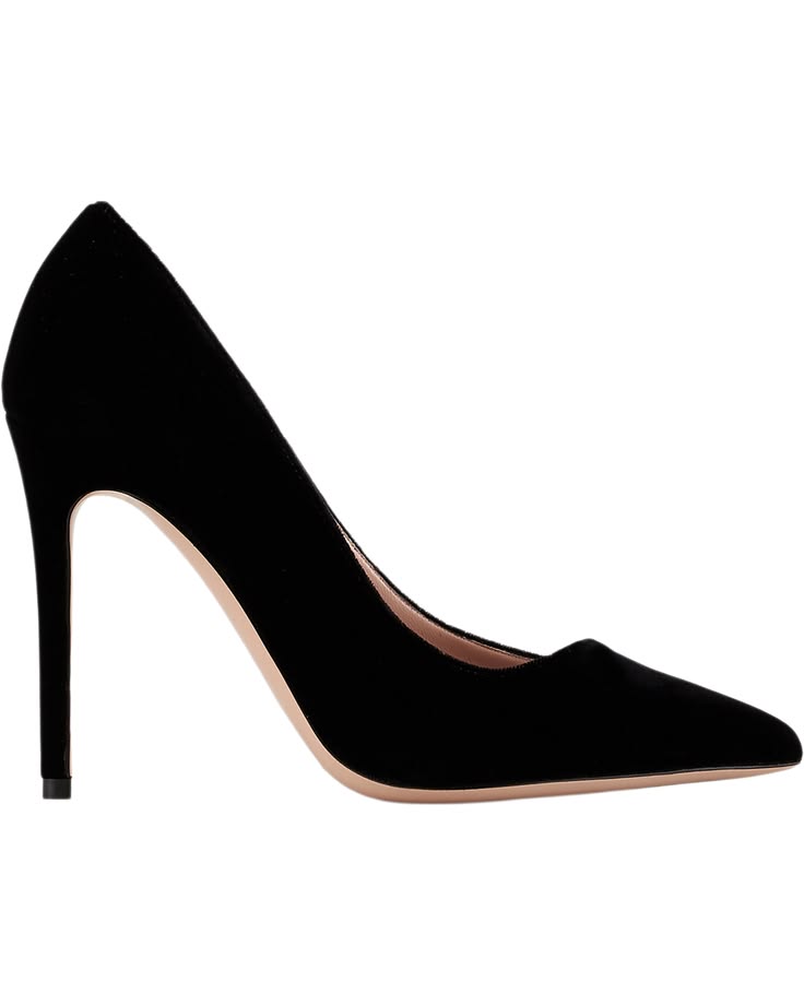 Margot Velvet Court Shoes in Black Black 1