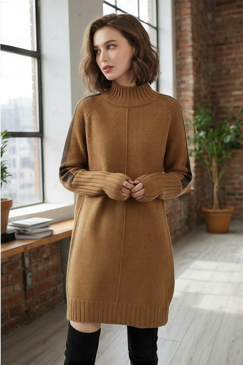 Elluis Wool Knit Midi Dress Multi 1