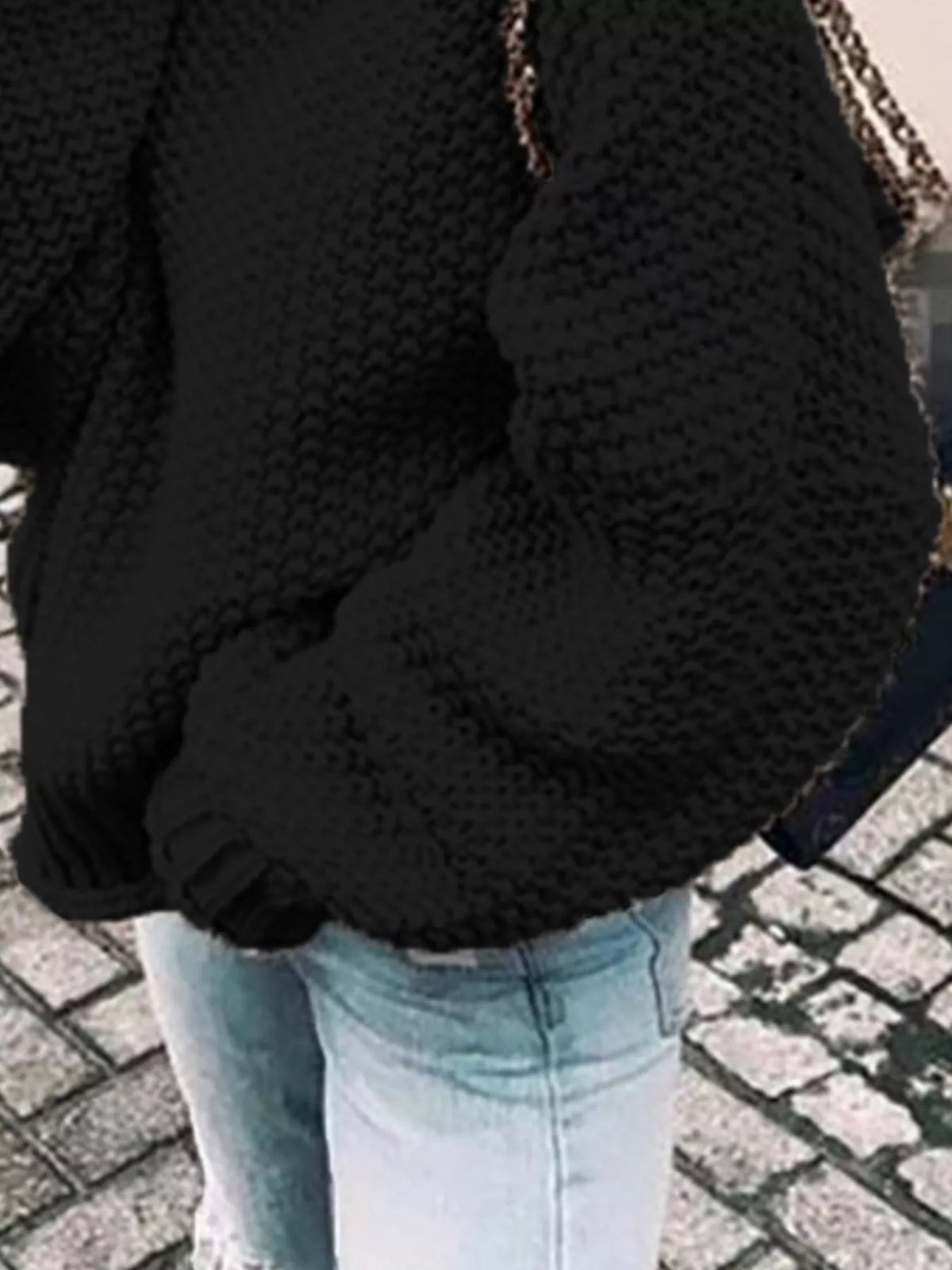 Margot Chunky Knit Turtleneck Sweater Burgundy 6