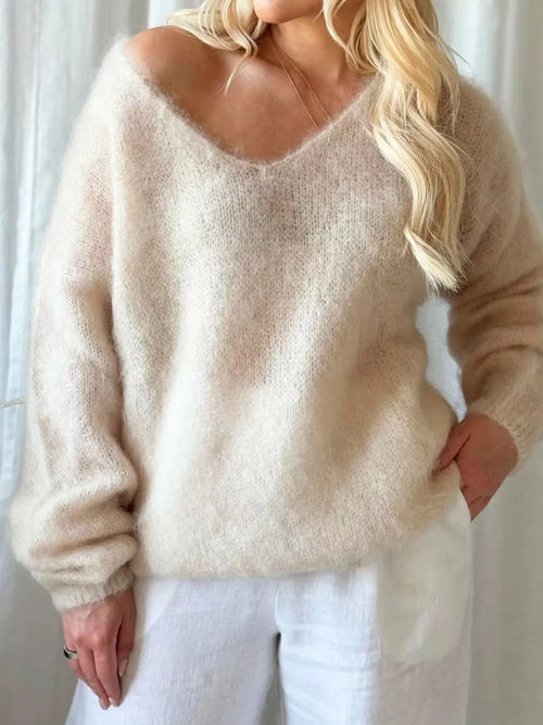Margot Knit Sweater Dress Apricot 1