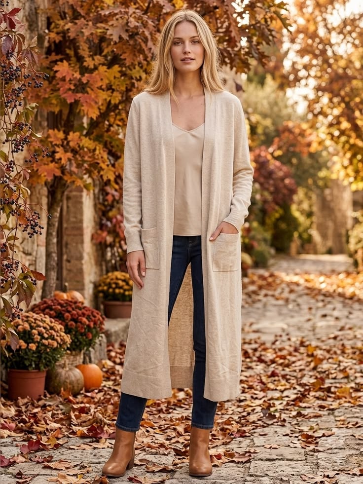 Margot Longline Cardigan Sweater Cream 1
