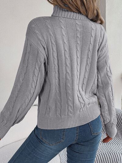 Margot Turtleneck Sweater in Dusty Pink Charcoal 8