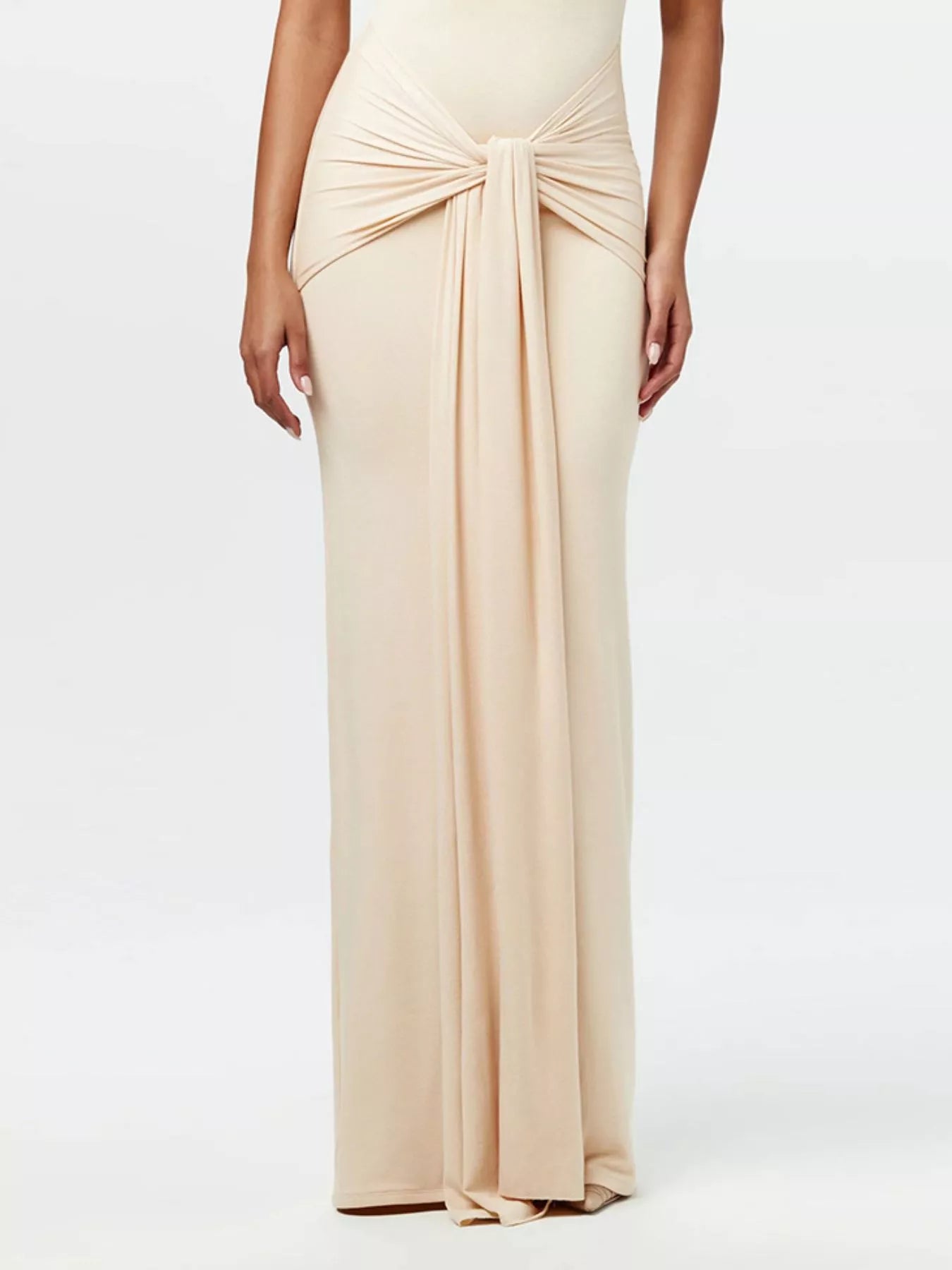 Celestine Knot Front Maxi Dress Tan 9