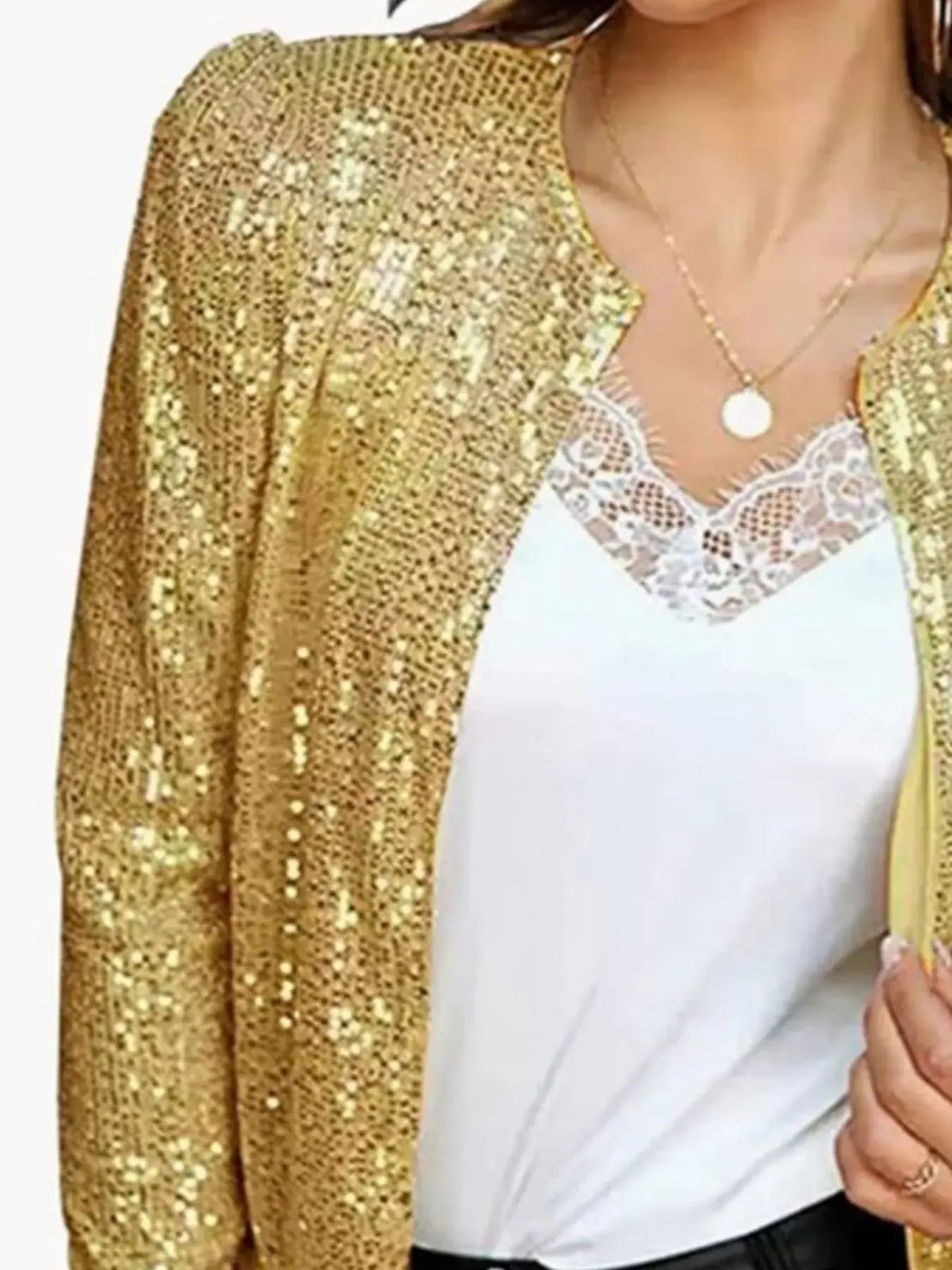 Bijou Sequin Jacket Dress Gold 3