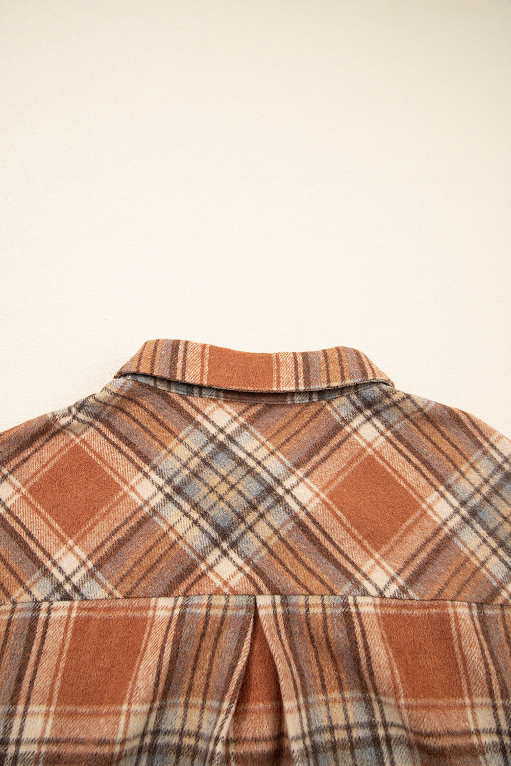 Alessia Plaid Shacket Dress Brown 4