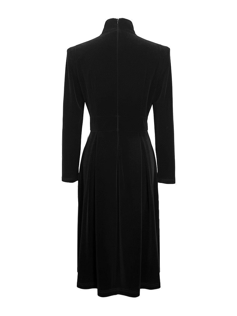 Coralie Long Sleeve Midi Dress BLACK 5