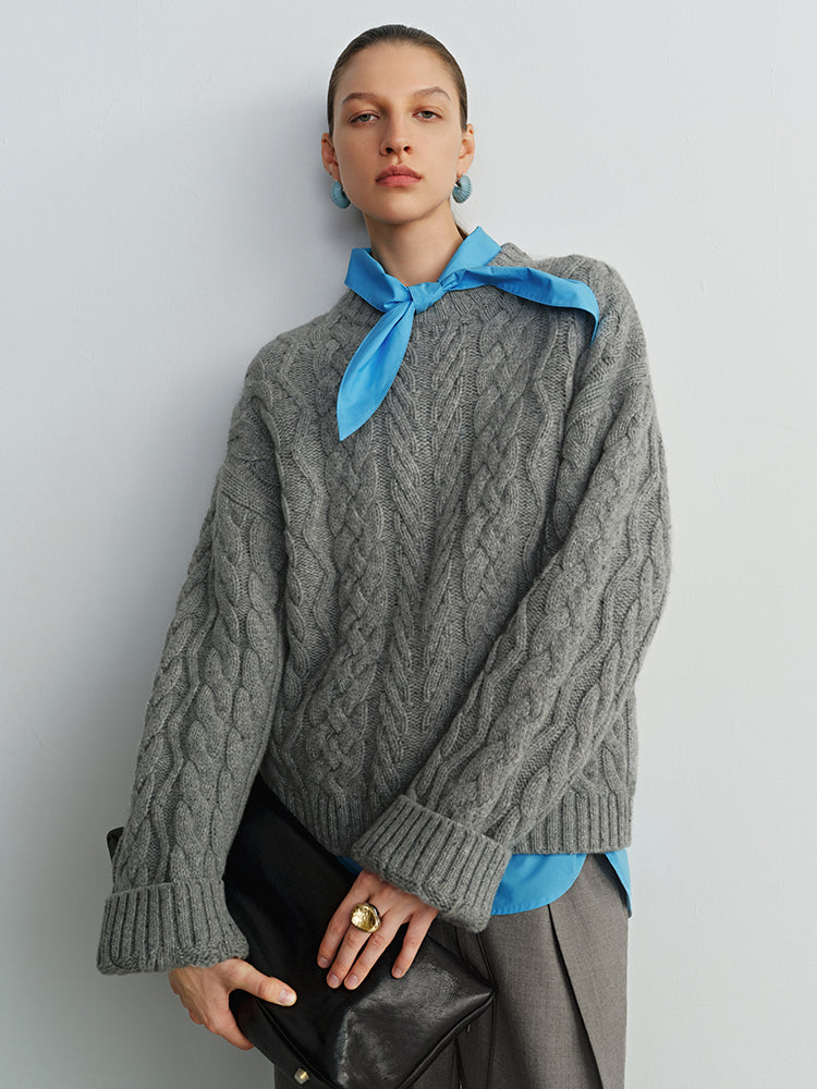 Margot Cable Knit Sweater Black 6