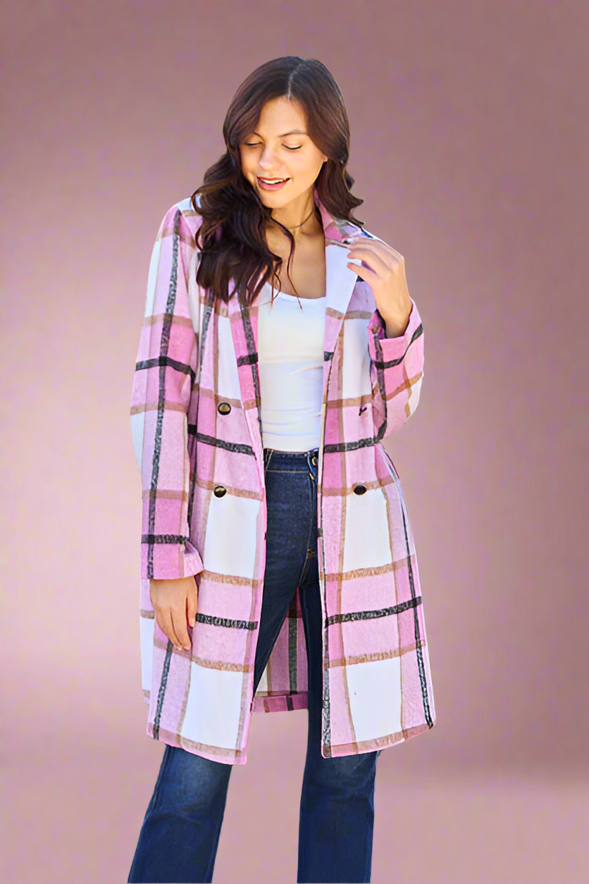 Margot Plaid Lapel Coat London Plaid 1