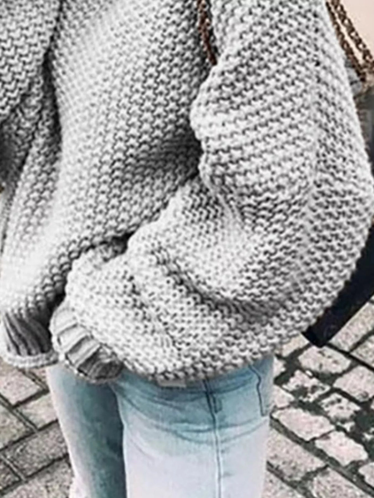 Margot Chunky Knit Turtleneck Sweater Burgundy 8