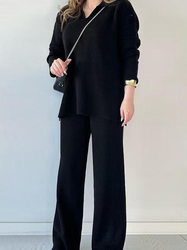 Margot Lapel Sweater Set GRAY 5