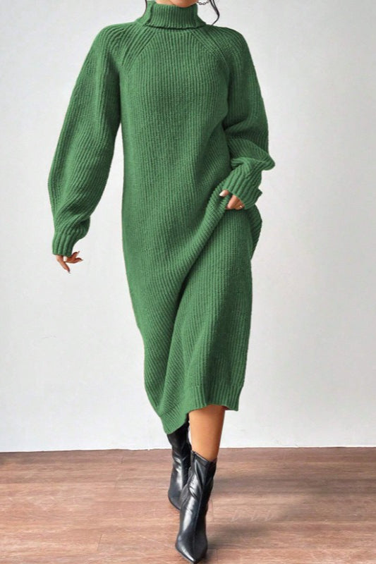 Charlotte Knit Midi Dress Green 9