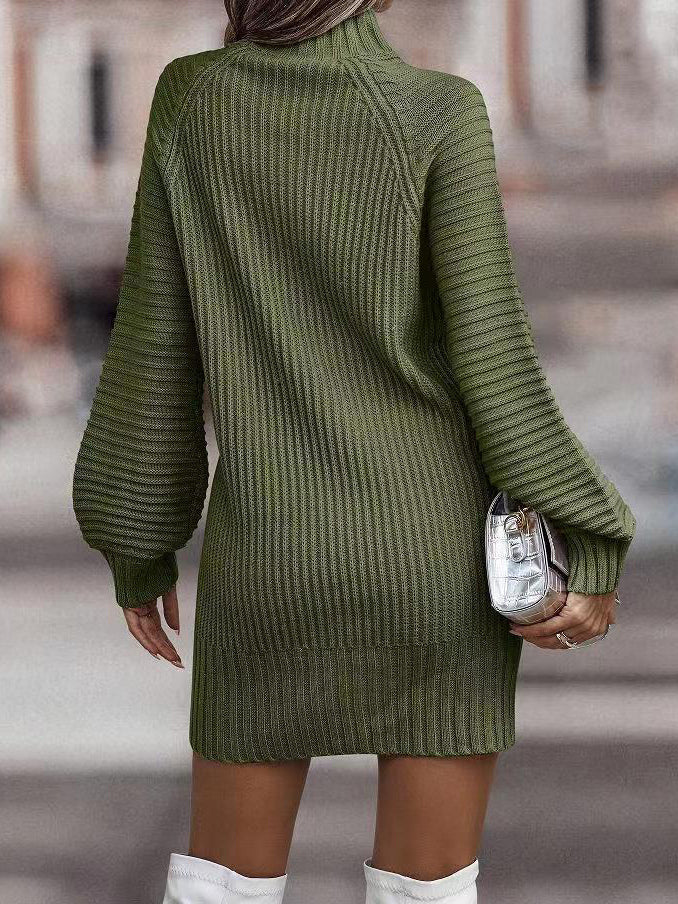 Margot Knit Mini Dress Hunter Green 2