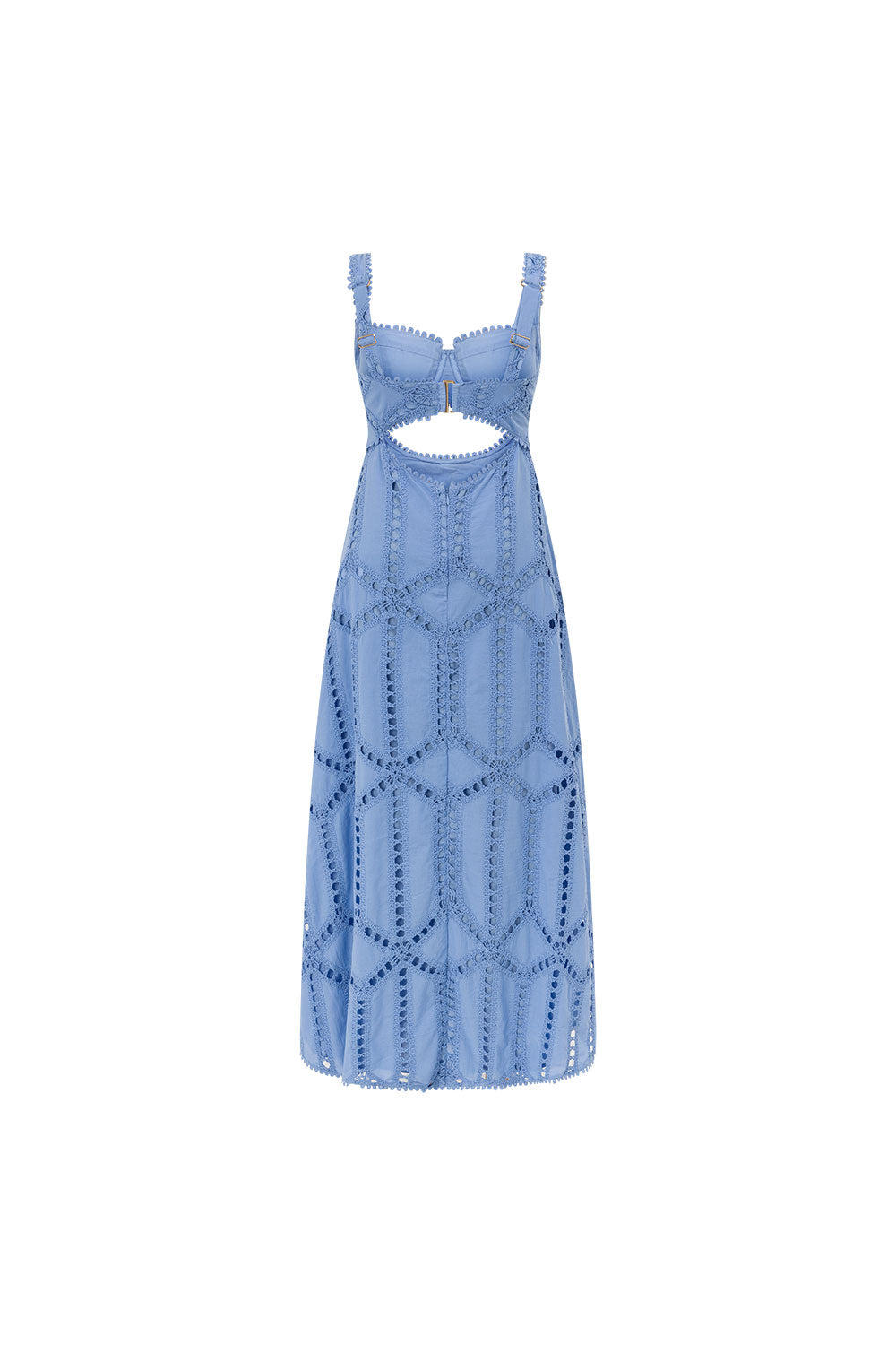 Camilla Cutwork Cotton Maxi Dress 8