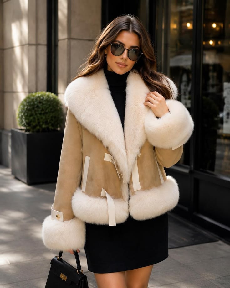 Margot Faux Fur Shearling Jacket Multi 1