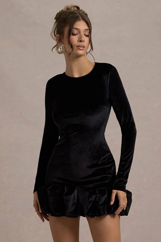Vivienne Velvet Maxi Dress Black 7