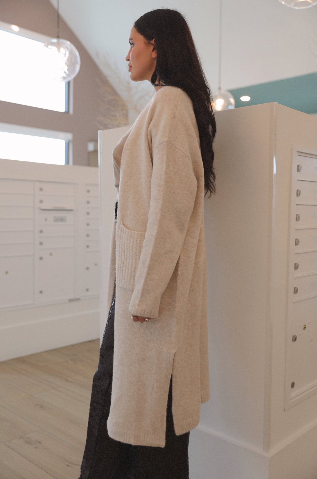 Biscotti Relaxed Cardigan in Warm Beige Beige 3