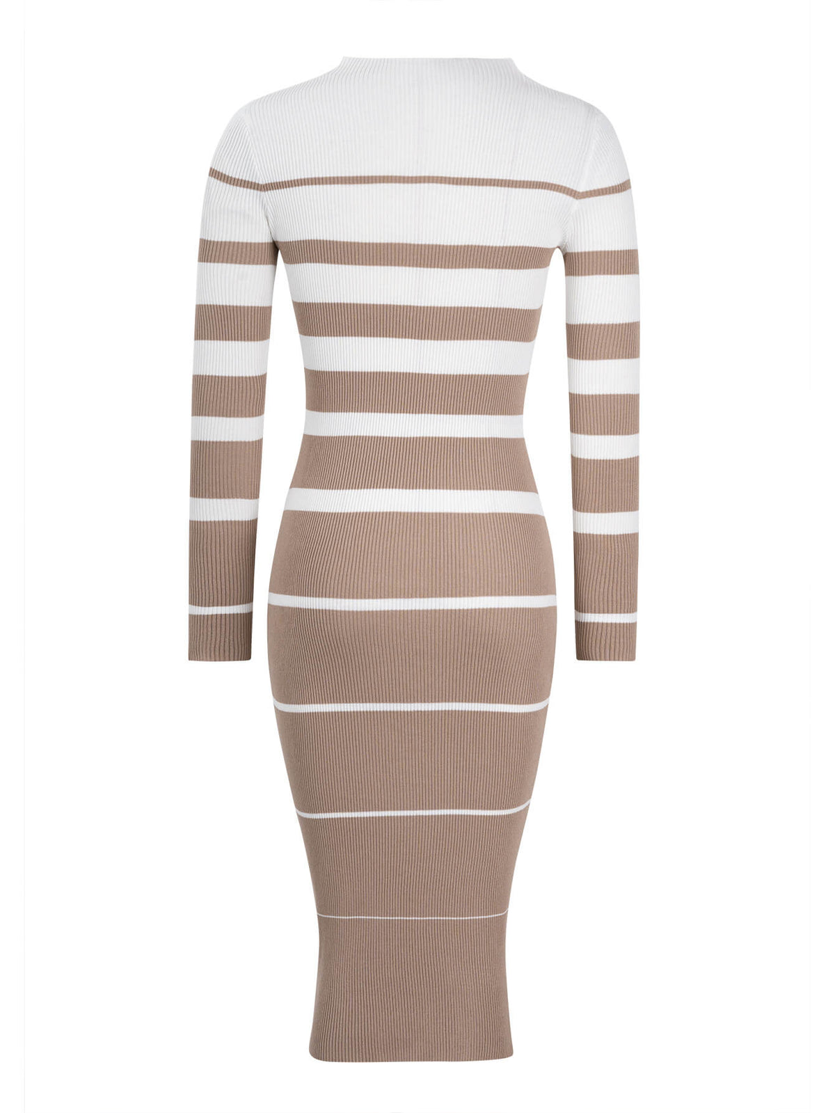 Margot Striped Midi Sweater Dress Beige 6