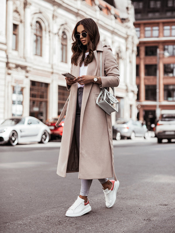 Élan Wool Blend Wrap Overcoat khaki 10
