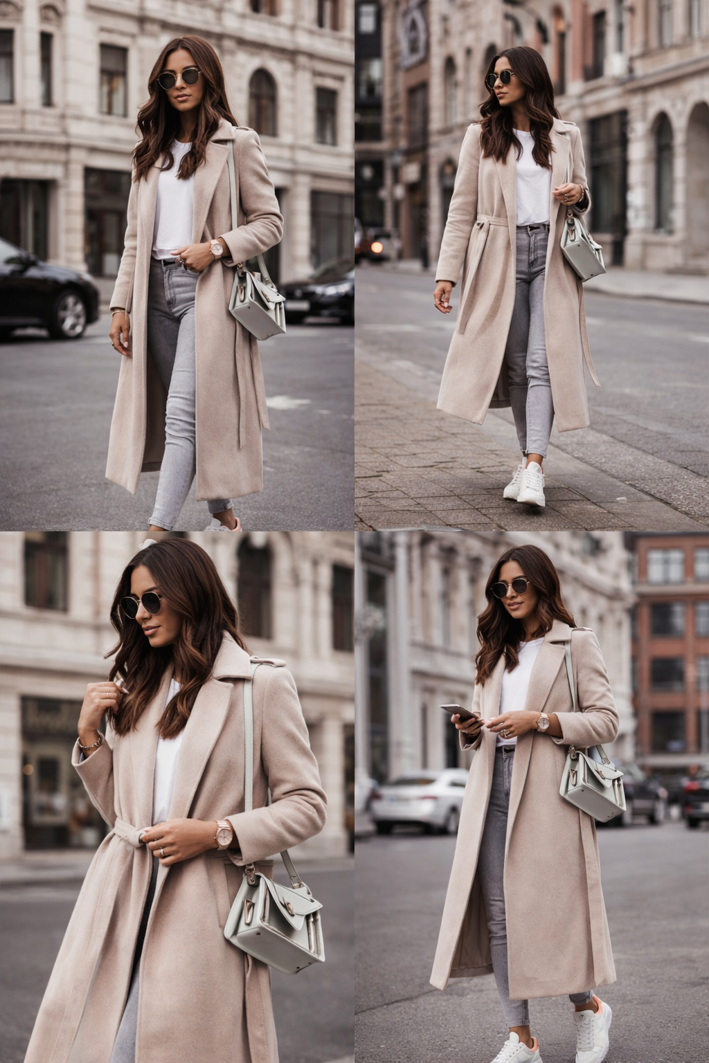 Élan Wool Blend Wrap Overcoat Brown 7