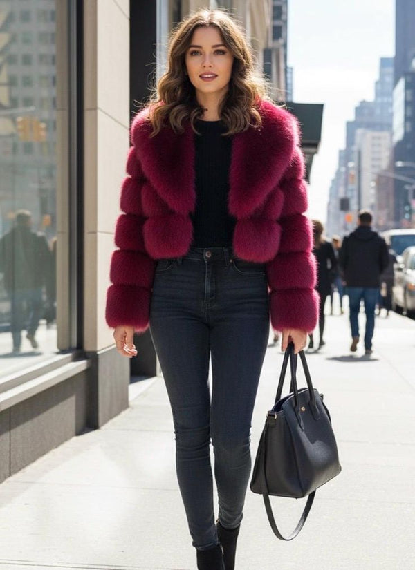 Margot Cropped Faux Fur Coat