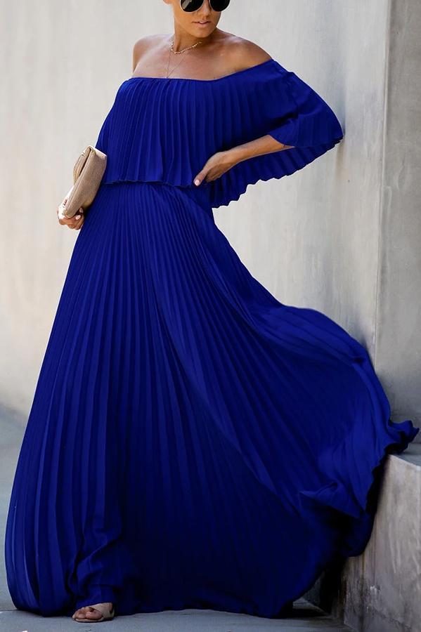 Arabella Ruffle Tiered Maxi Dress gold 3