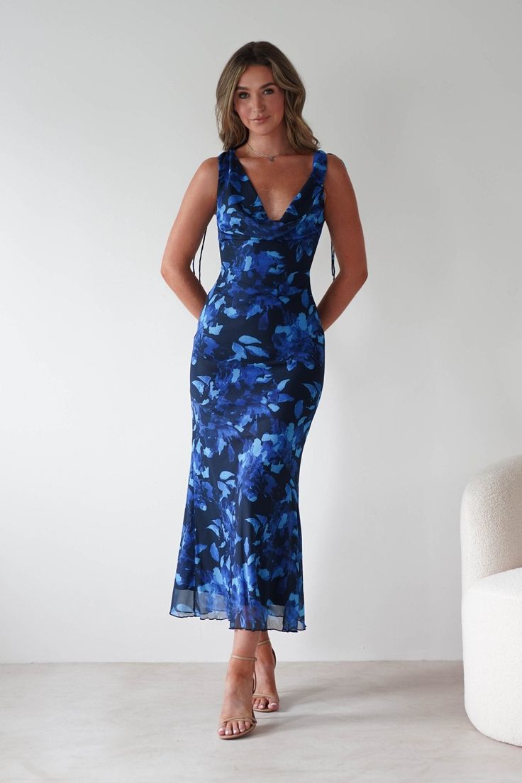 Donatella Mesh Floral Maxi Dress 1