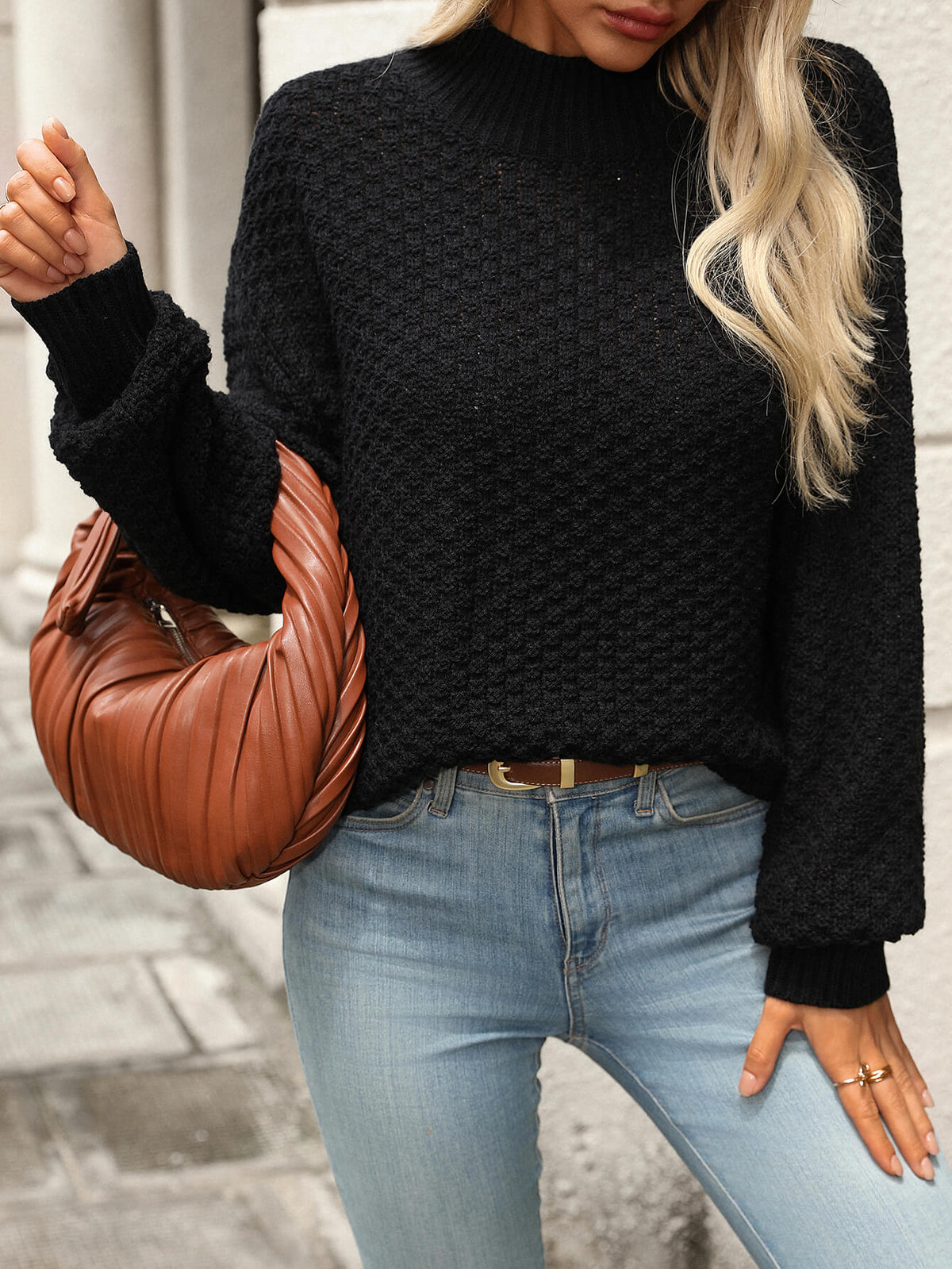 Billie Turtleneck Sweater Black 1