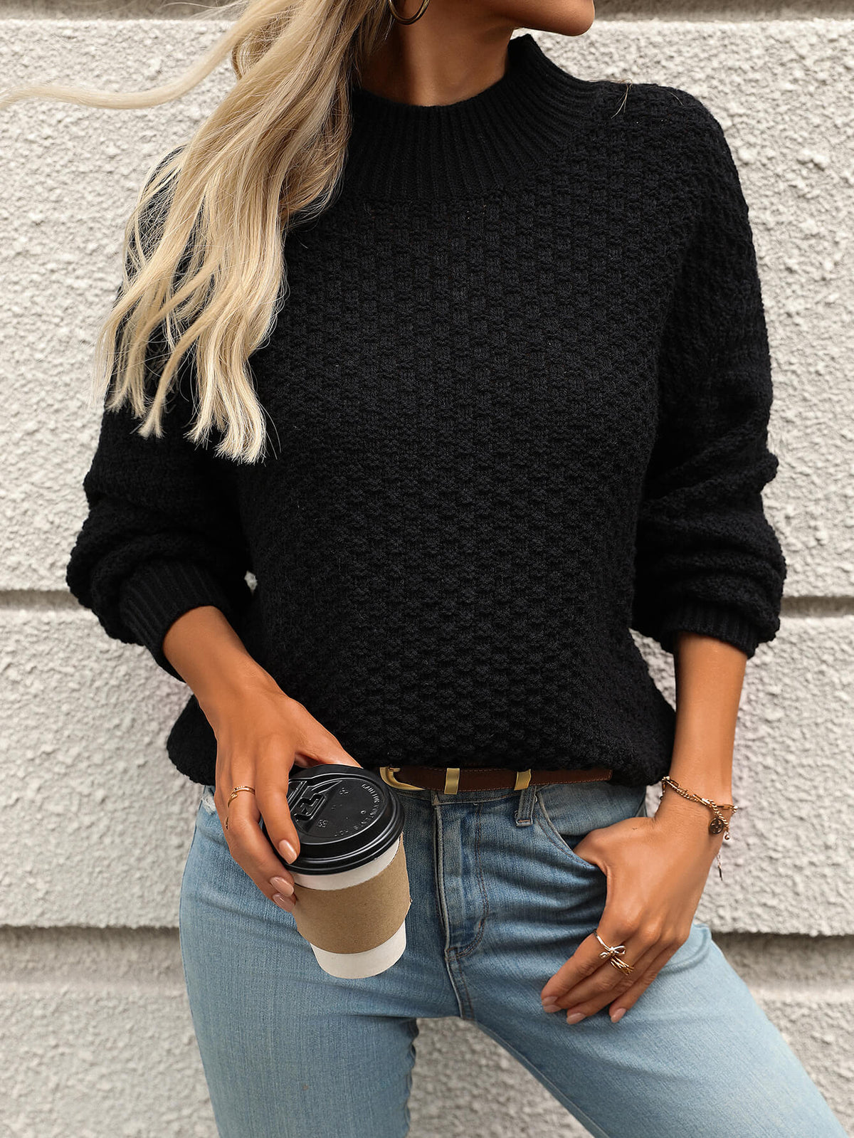 Billie Turtleneck Sweater Black 4