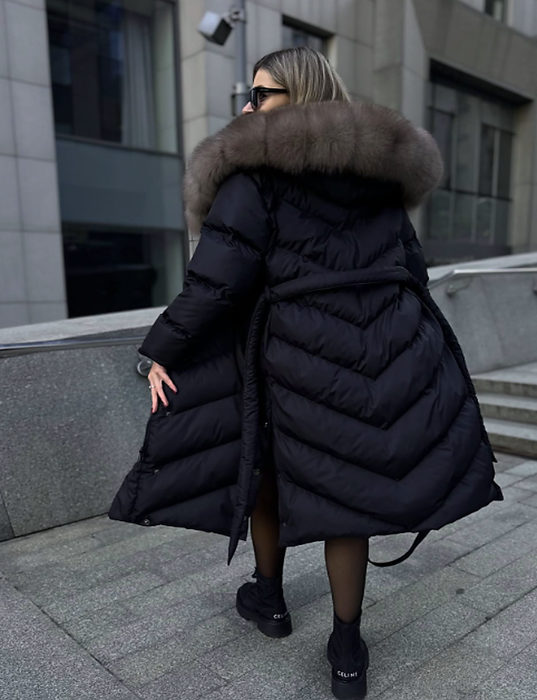 Caris Faux Fur Winter Jacket White 6