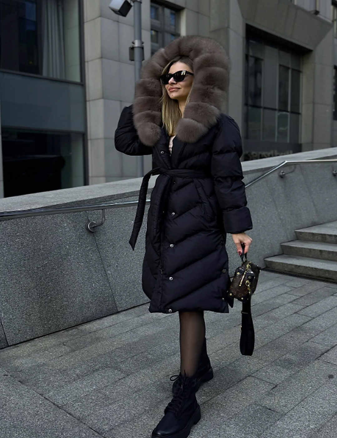 Caris Faux Fur Winter Jacket White 4