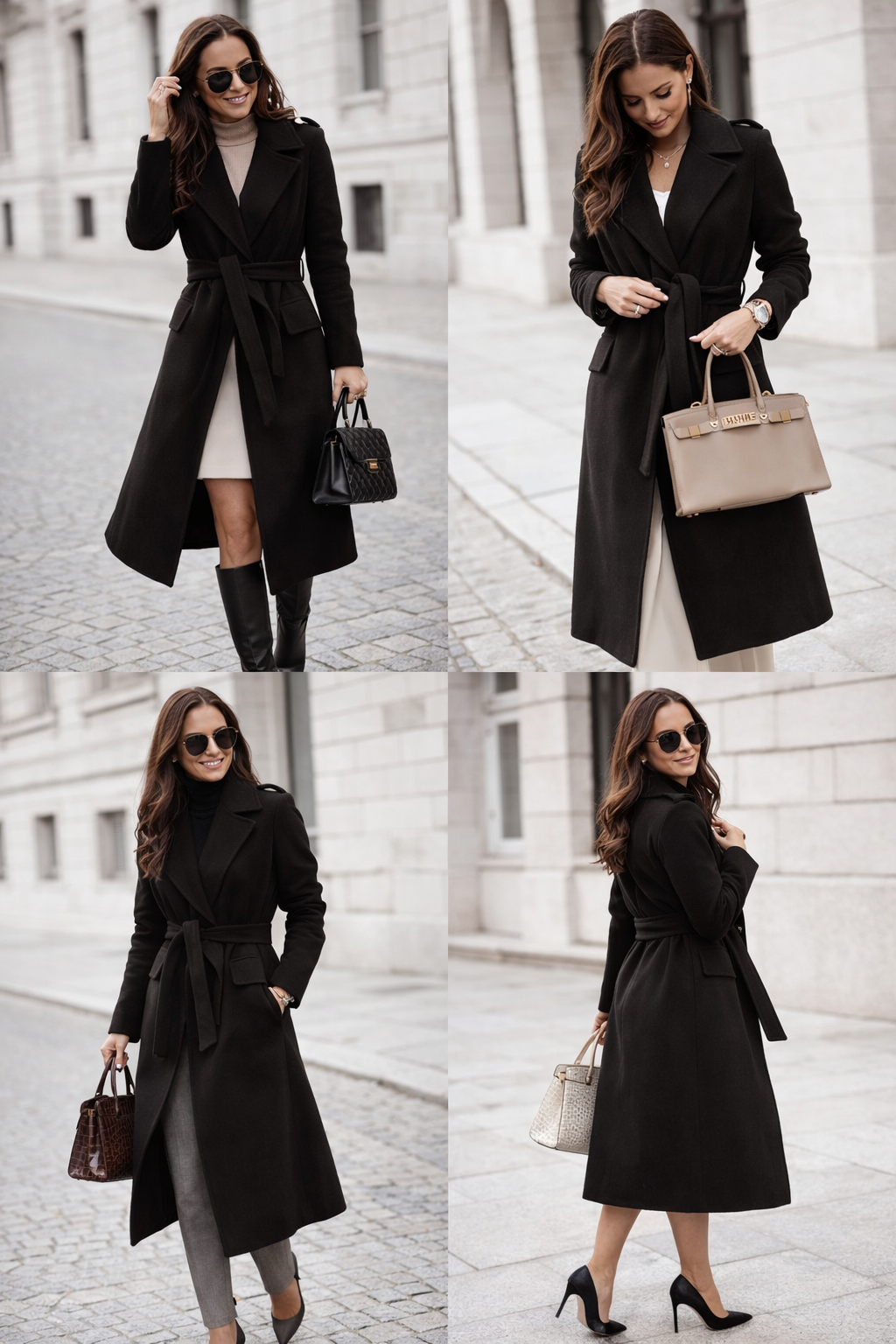 Élan Wool Blend Wrap Overcoat khaki 6