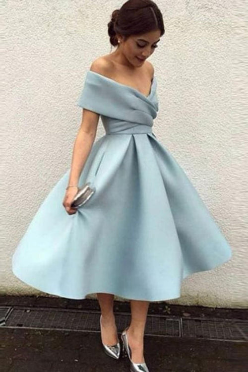 Isabelle Off-Shoulder Satin A-Line Dress Multi 1