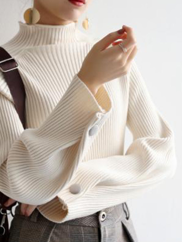 Margot Mock-Neck Sweater Dress KHAKI 8
