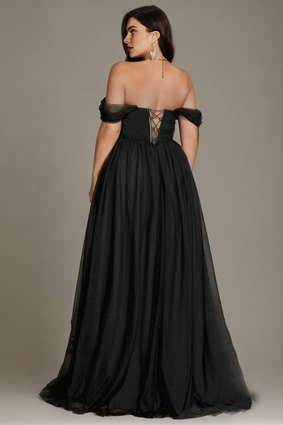 Valentina Off-Shoulder Maxi Dress in Sage Black 9
