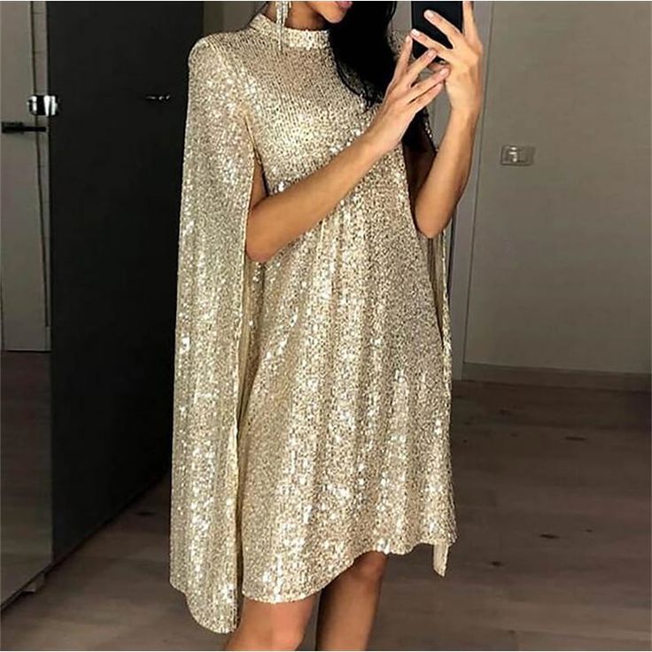 Margot Sequin Mini Dress Black 1