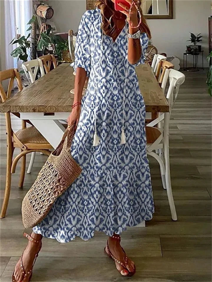 Eloise Linen Maxi Dress Sommerkleid 4