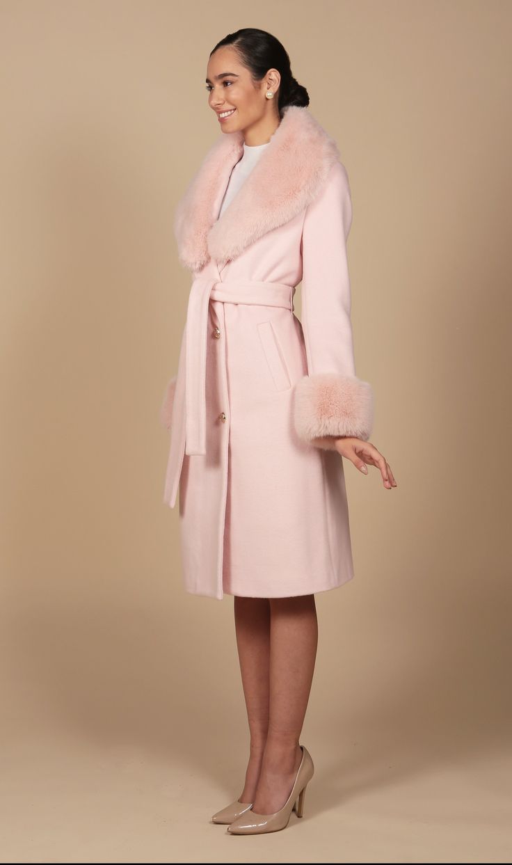 Marlene Wool Coat in Blush Blush 1
