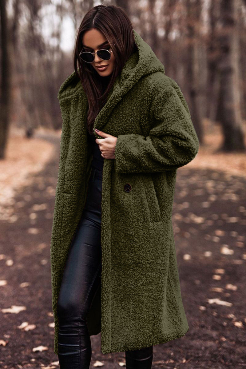 Margot Faux Fleece Jacket Army Green 6
