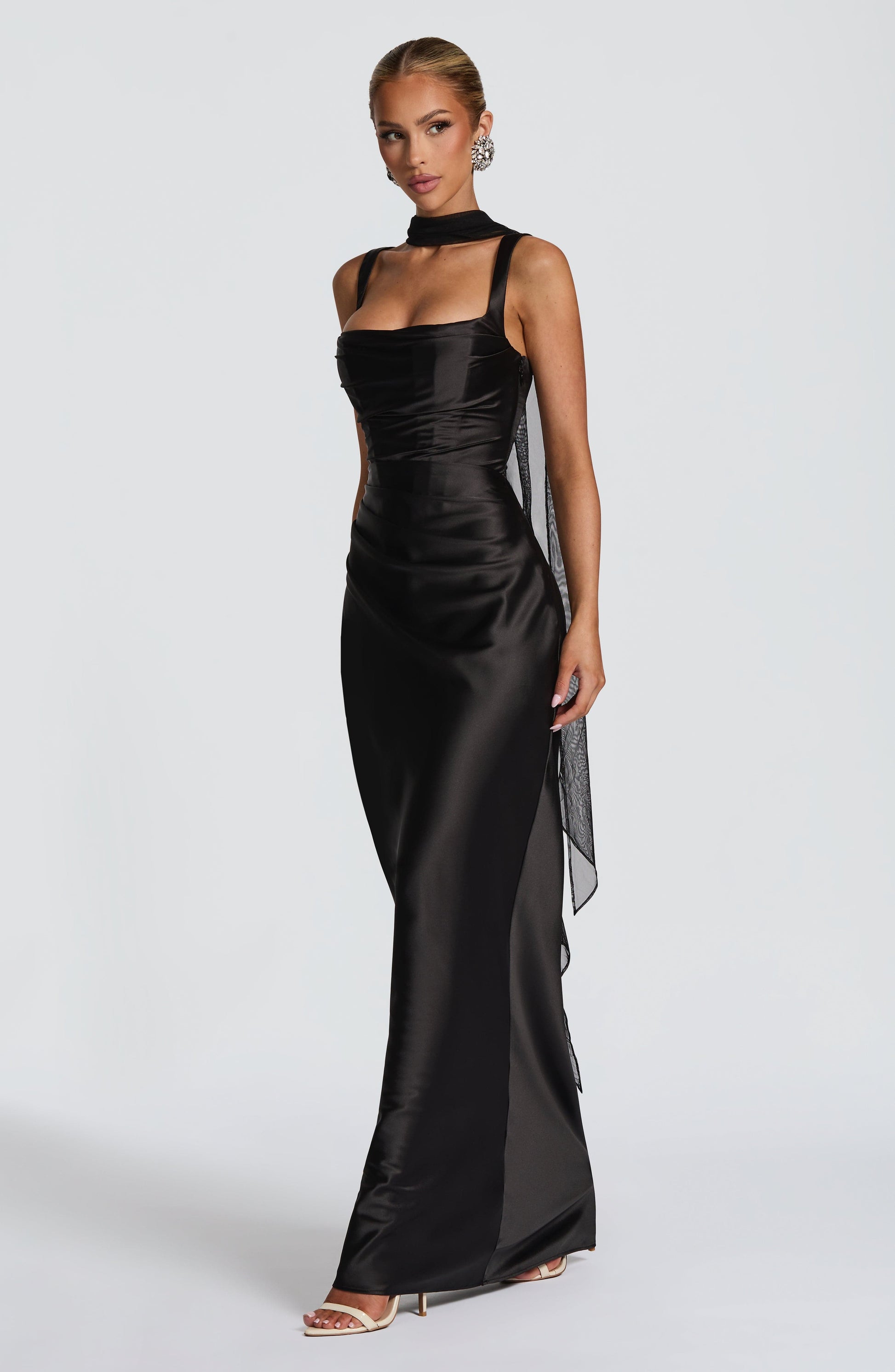 Calanthe Burgundy Sparkle Maxi Dress Burgundy Sparkle 40