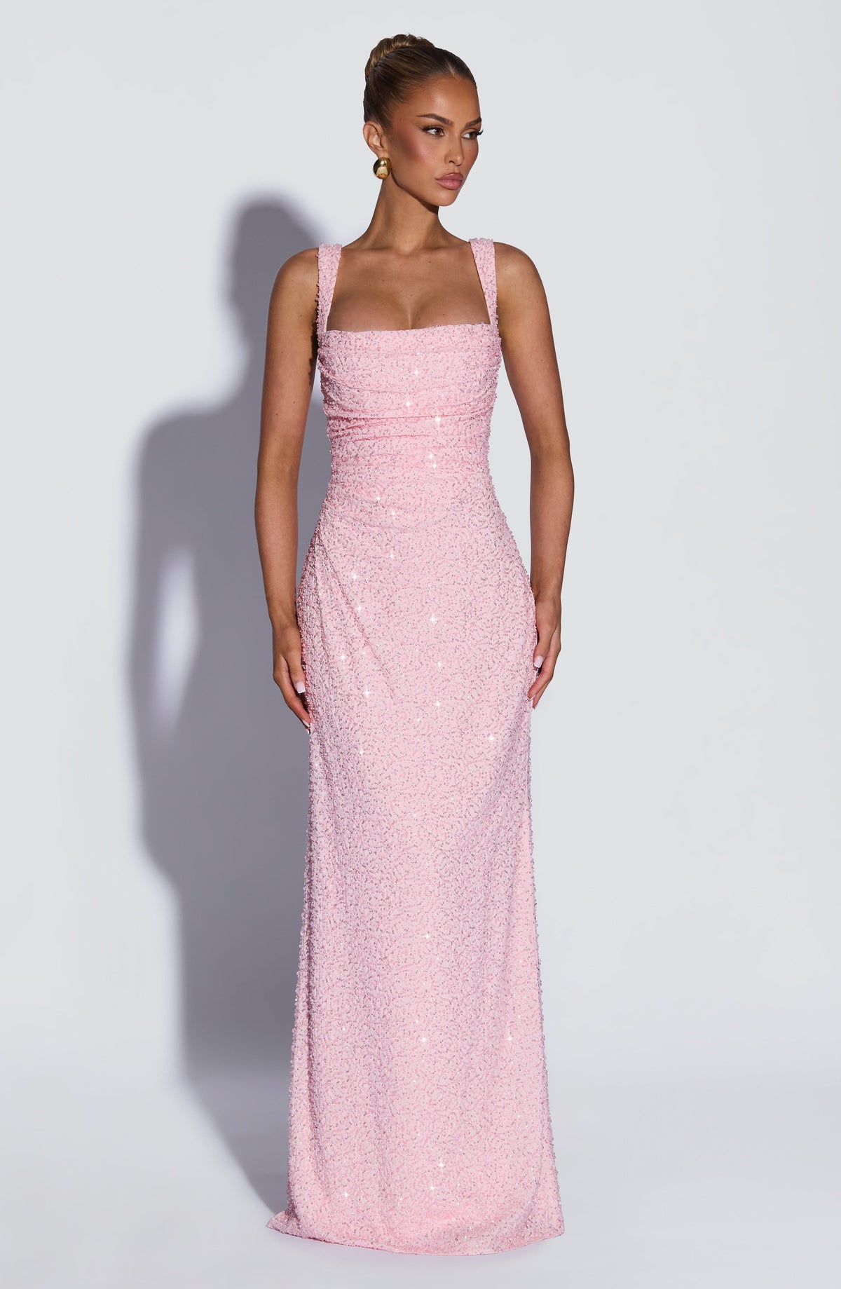 Calanthe Sparkle Maxi Dress Blush Sparkle 6