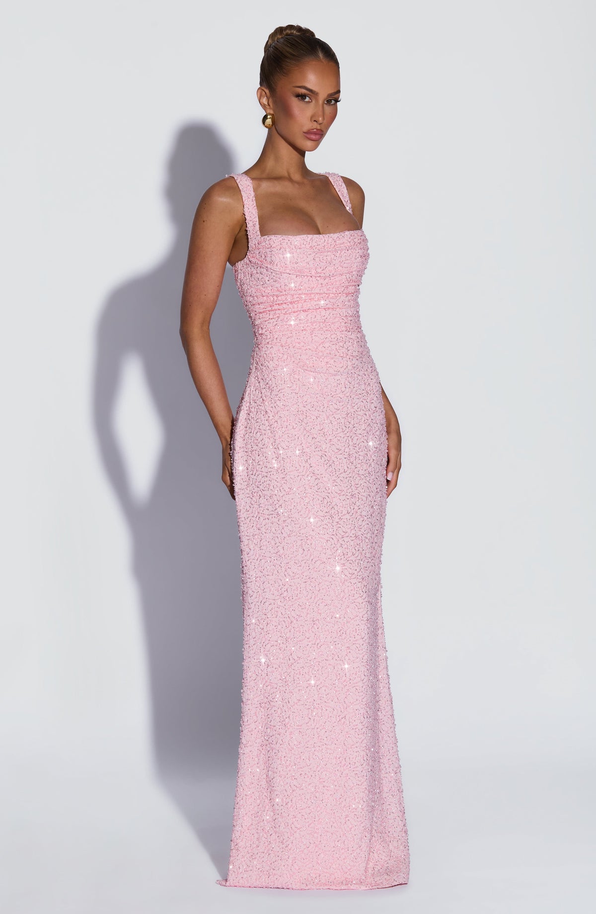 Calanthe Sparkle Maxi Dress Blush Sparkle 4
