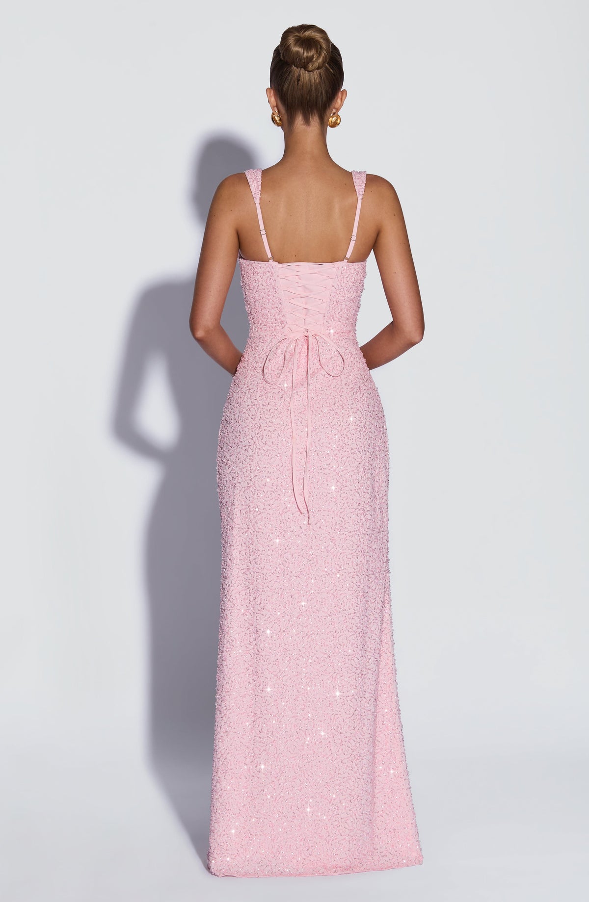 Calanthe Sparkle Maxi Dress Blush Sparkle 2