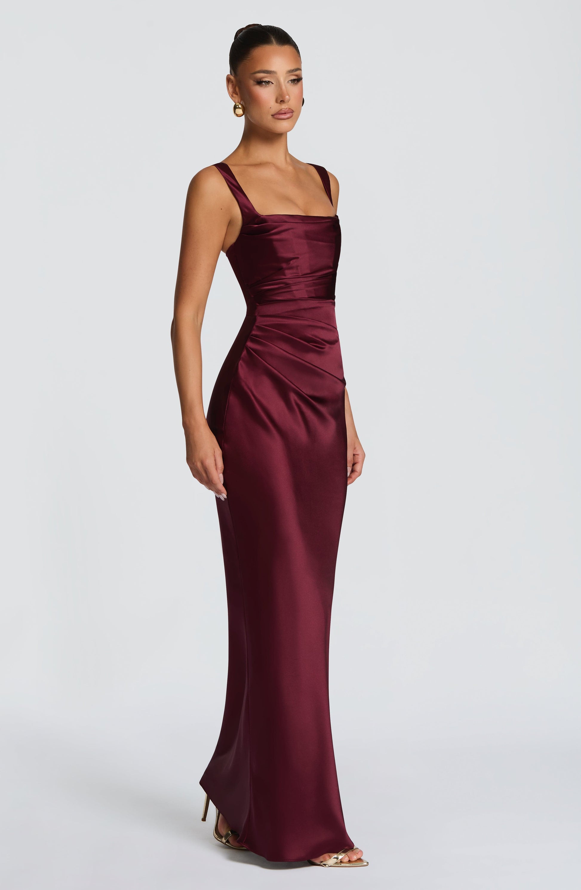 Calanthe Sparkle Maxi Dress Cherry Lacquer 3