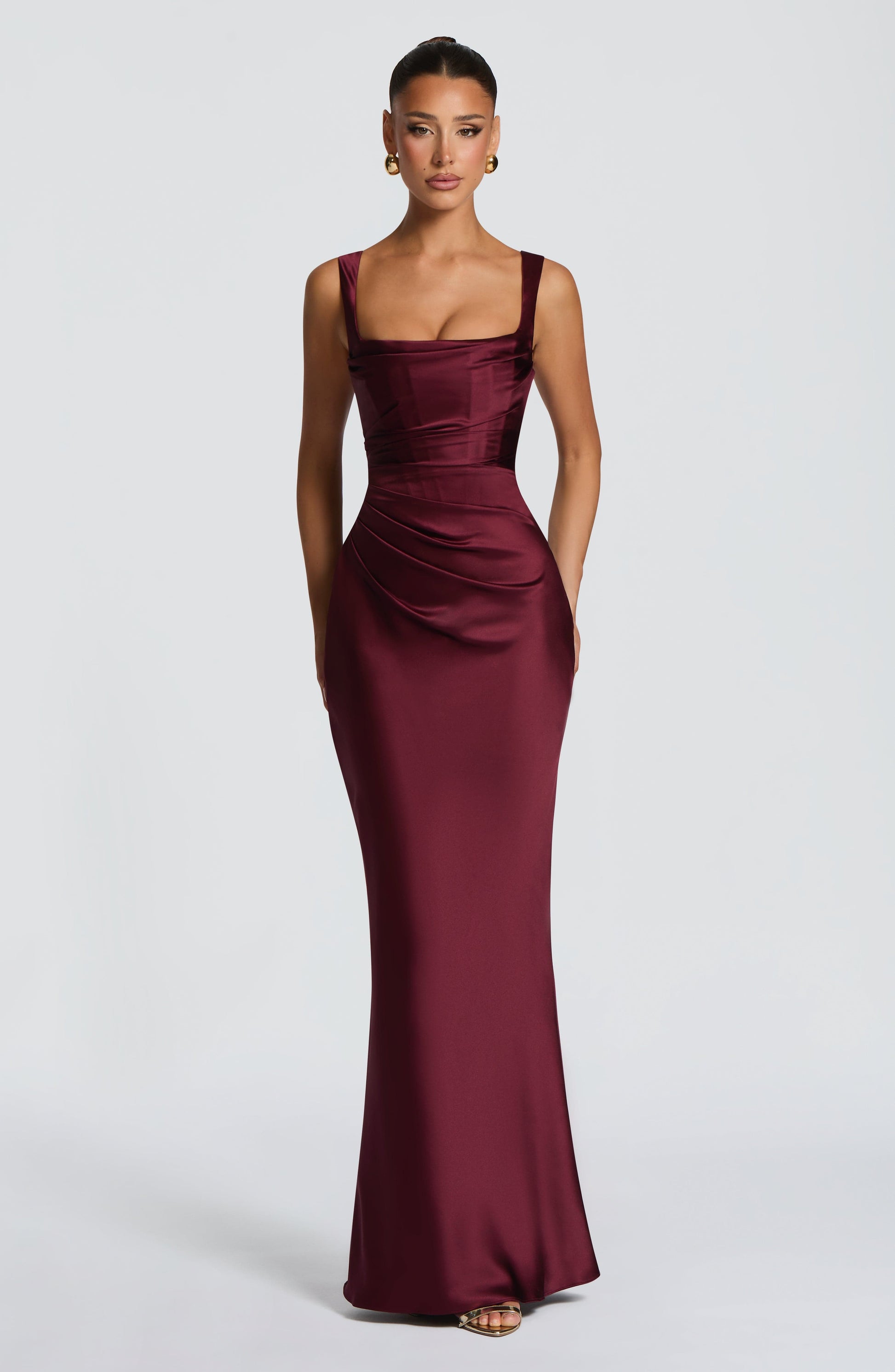 Calanthe Sparkle Maxi Dress Cherry Lacquer 6